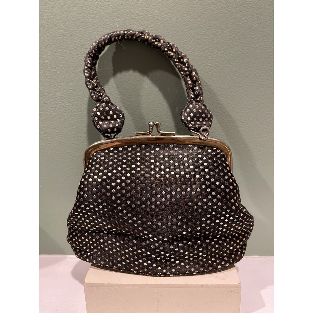 Vintage Style Mark Small Black w/Snap Closure Purse